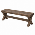 Banco de madera 180 x 35 x 45 cm marrón estilo rústico