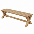 Banco de jardín 180 x 35 x 45 cm de madera natural estilo rústico